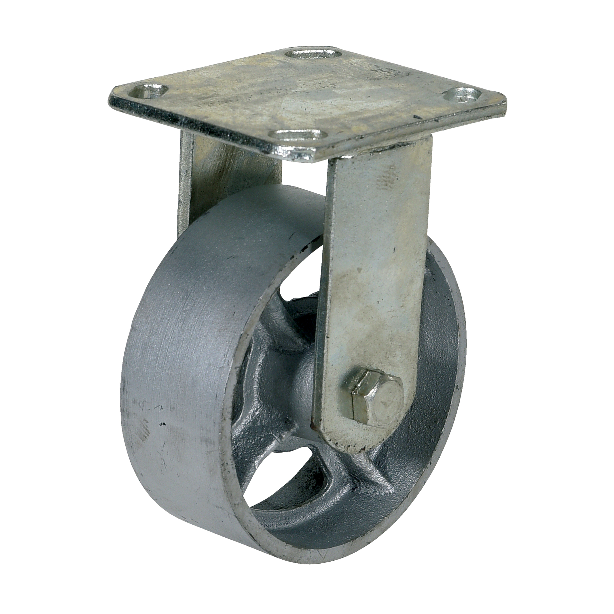 Vestil Cast Iron Rigid Caster - 5in. x 2in., 1000-Lb. Capacity, Gray, Model# CST-MA-5X2-R